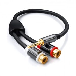 Cable 20cm: jack 3.5mm to 2x RCA female