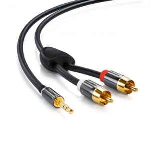 Cable 1m: jack 3.5mm to 2x RCA male