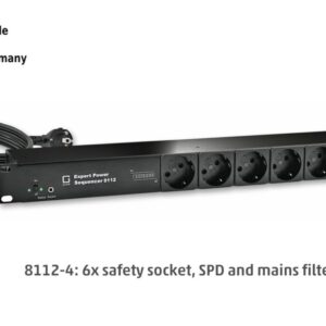 6-fold switched Power Sequencer safety socket Type F