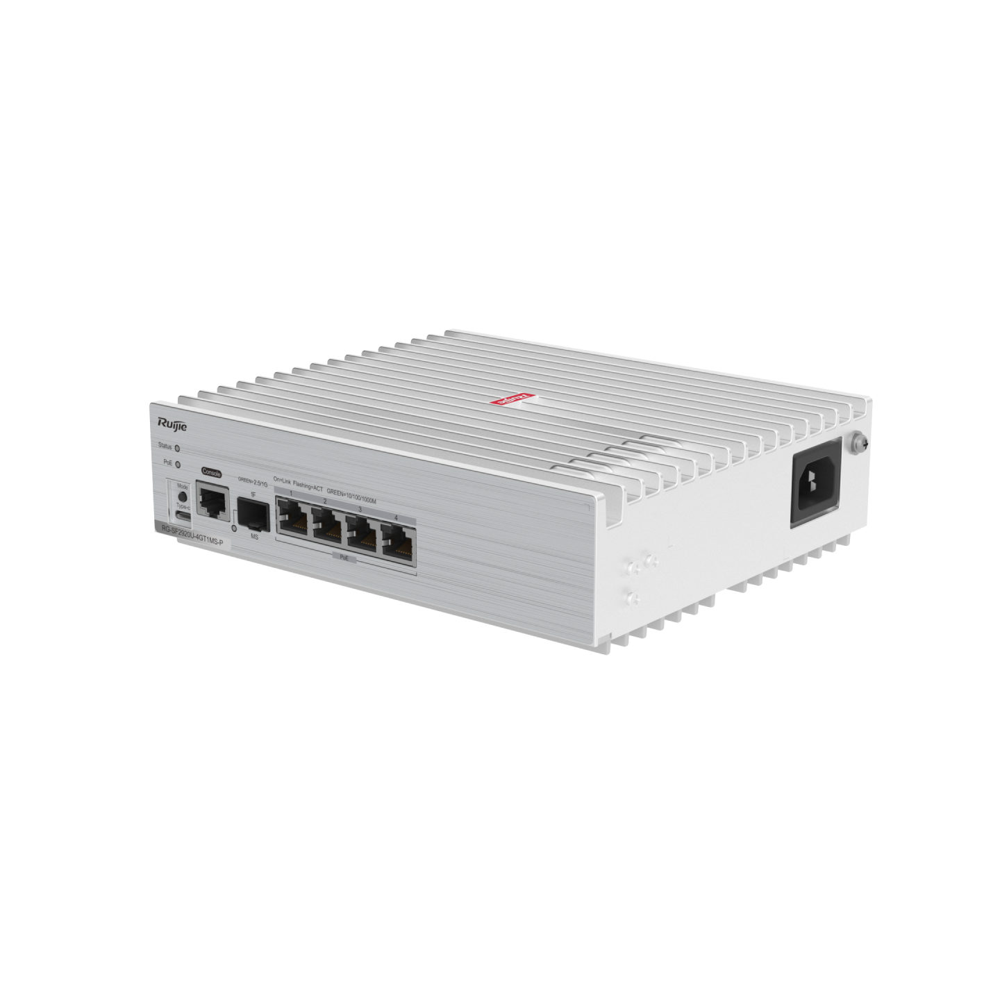 RG-SF2920U-4GT1MS-P 4-Port GE All-Optical PoE Switch, 1 x 2.5G Uplink Optical Port (Backward Compatible)