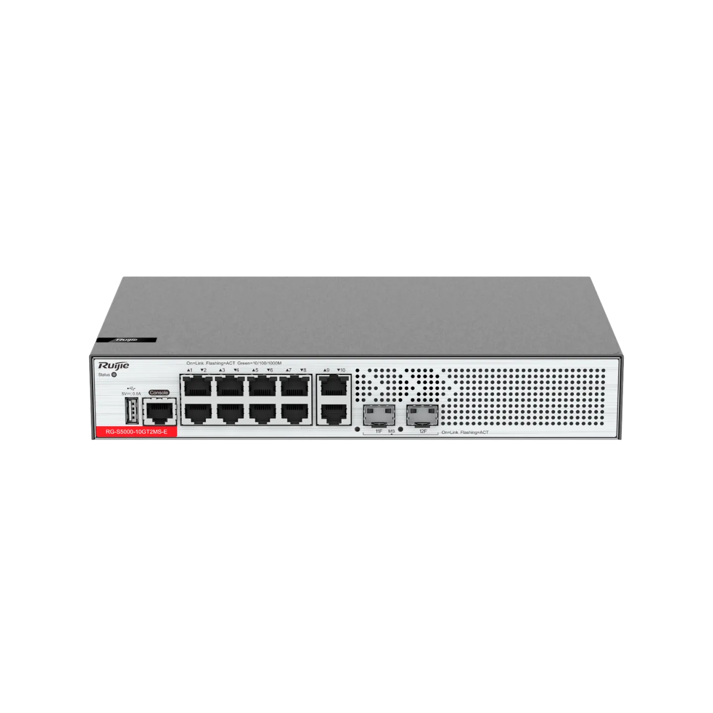 RG-S5000-10GT2MS-E 10-Port Gigabit Layer 2+ Managed Switch with Two 2.5GE Uplink SFP Ports