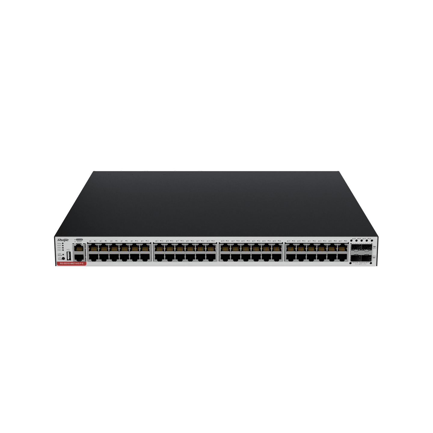 RG-S5310-48GT4XS-P-E 48-Port GE Layer 3 Managed Access Switch with PoE+, 4-Port 10GE Uplink